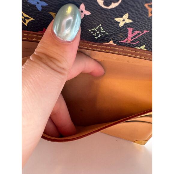 Louis Vuitton Multicolor Monogram Porte Tressor Trifold Wallet Black Wallet - Picture 7 of 16